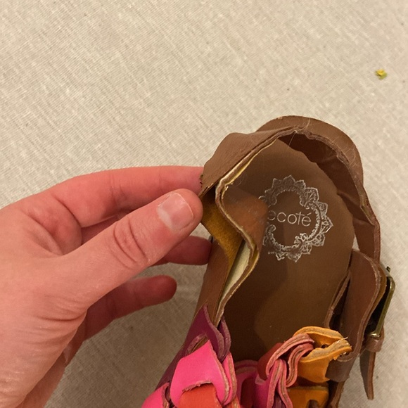 Colourful Leather Woven Style Clog Platforms - Picture 3 of 5